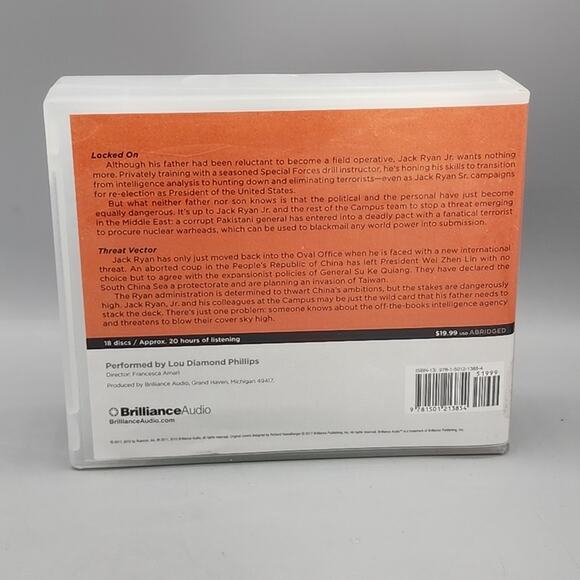 Tom Clancy Audiobook CD Audio Set Locked On & Vector, Abridged 20 Hours - Picture 2 of 10